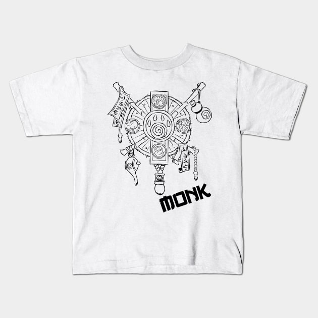 Monk Crest Kids T-Shirt by DeLyss-Iouz